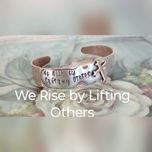 Unisex handmade mixed metal cuff, one size